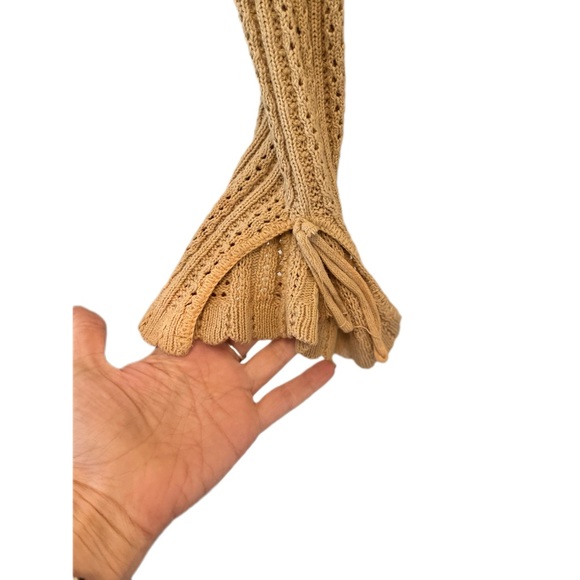 Rave, Tan knit sweater, jacket, cardigan, size medium - Picture 7 of 9